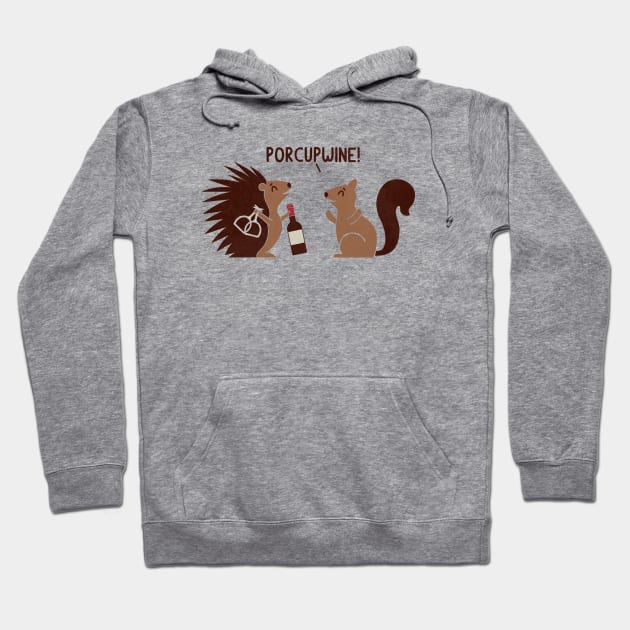 Porcupwine - puns are life Hoodie by HandsOffMyDinosaur